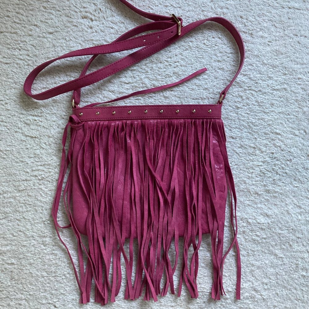 Juicy Couture  Heritage Fringe Leathe Bag EUC
